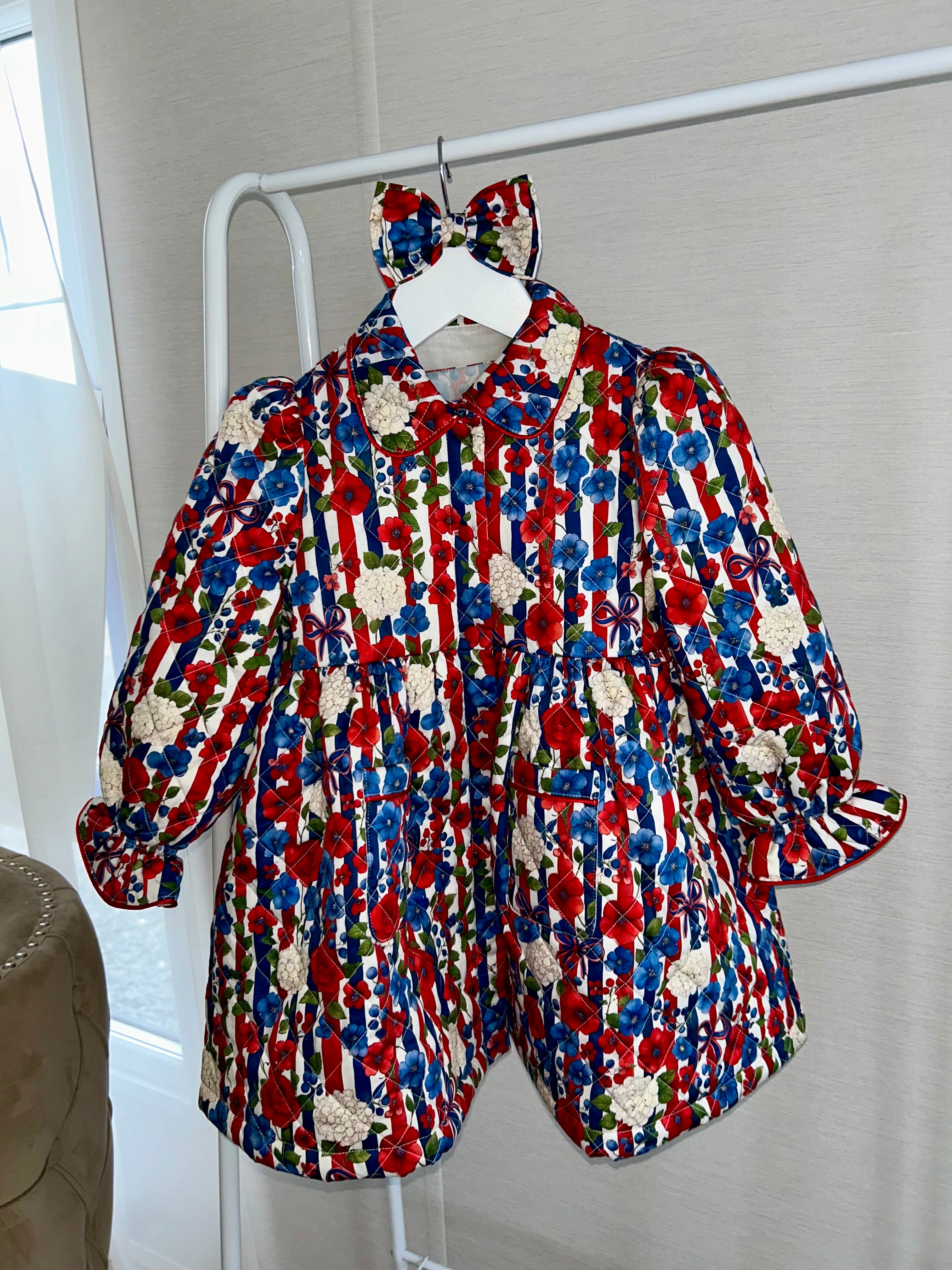 Winter floral quilted set