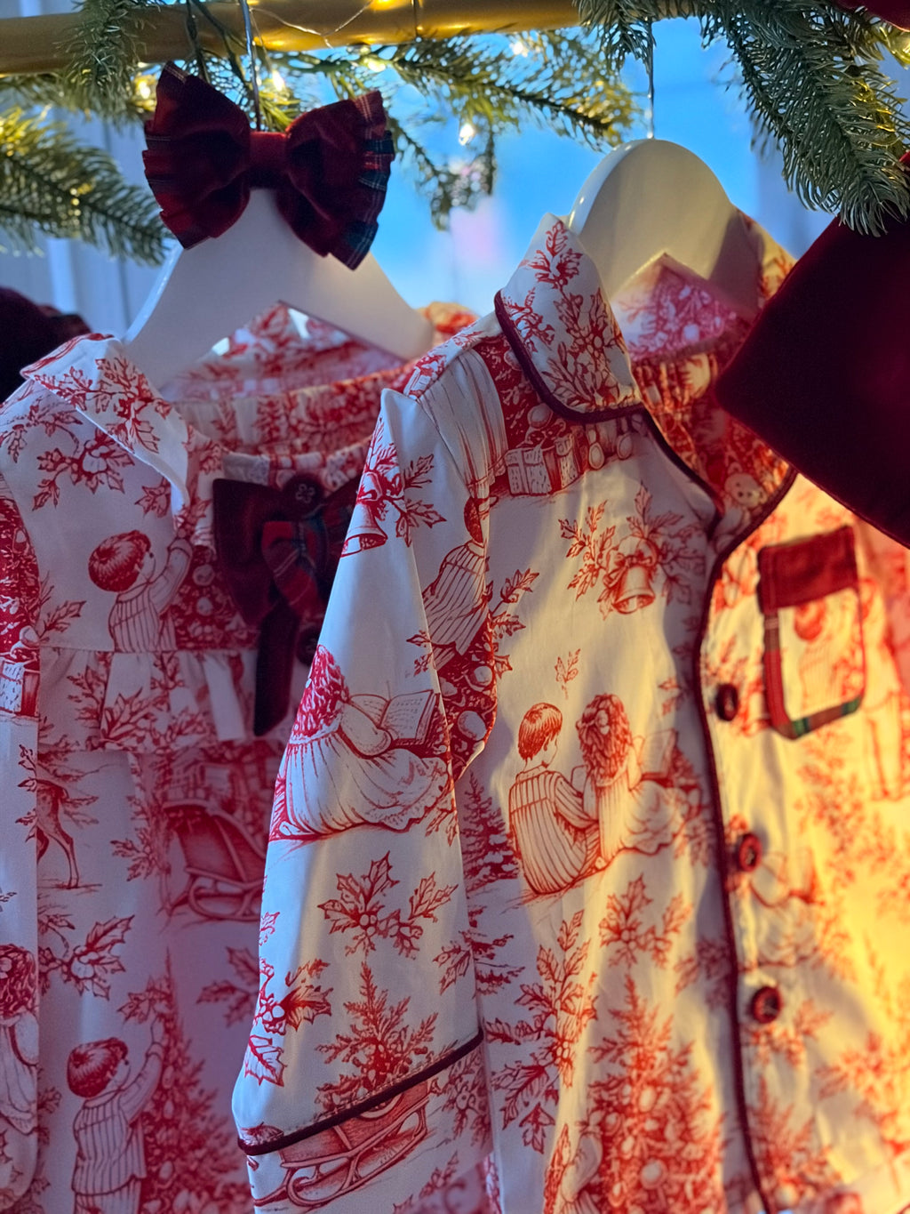 Our boys Heirloom toile Christmas pajamas ✨🎄